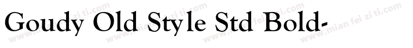 Goudy Old Style Std Bold字体转换